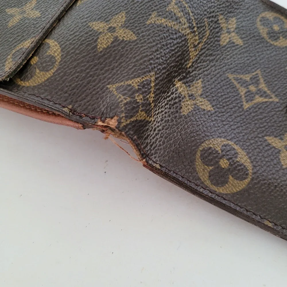 Louis Vuitton Monogram Porte-Monnaie Billets Trifold Wallet Brown SD0968 USA